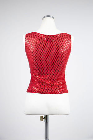 Metallic Sheer Boat Neck Top