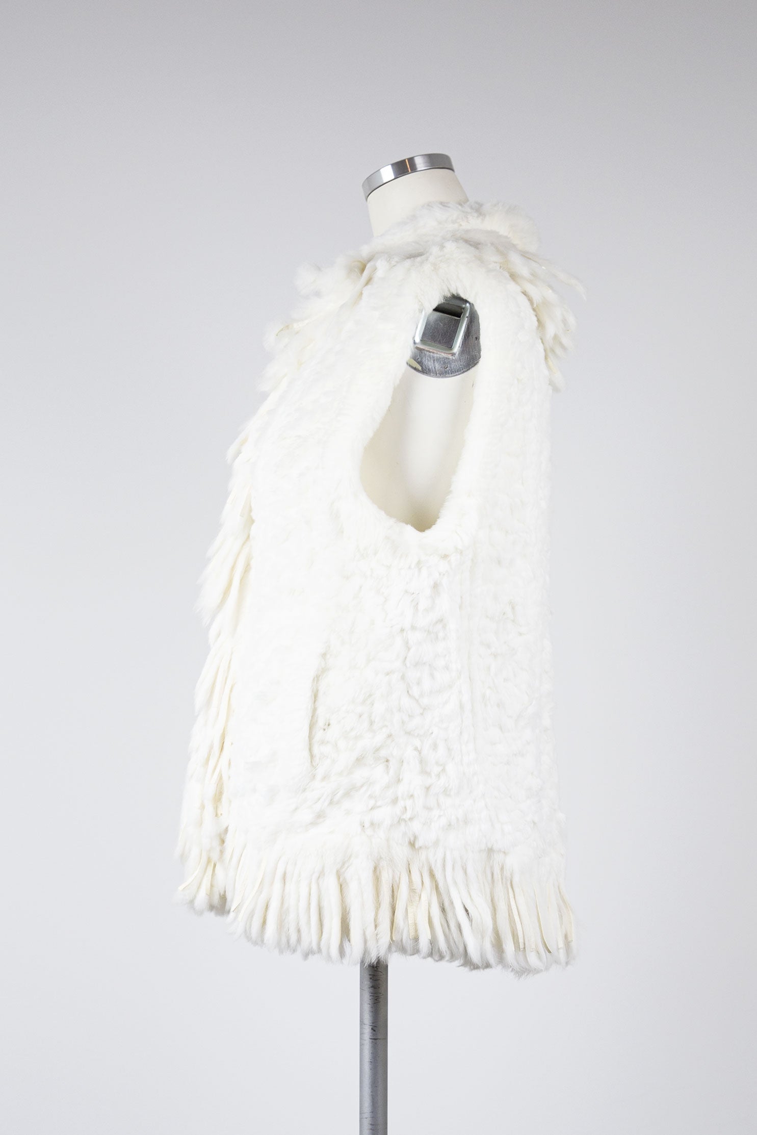 W-Fringe Fur Vest
