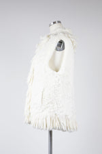 W-Fringe Fur Vest