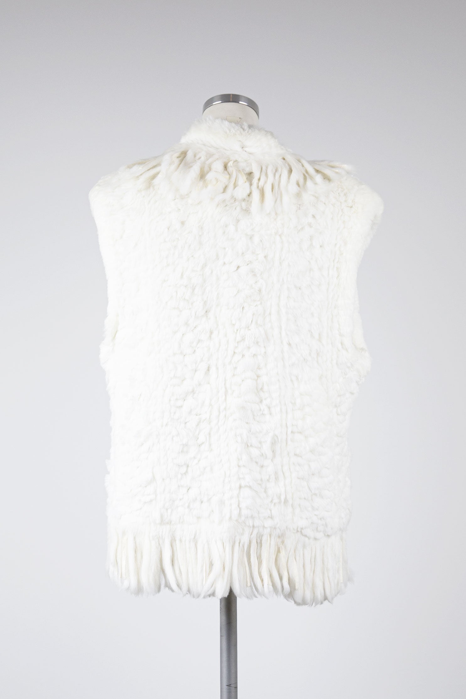 W-Fringe Fur Vest