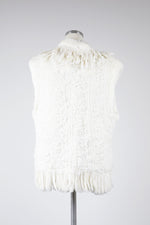 W-Fringe Fur Vest