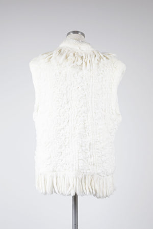 W-Fringe Fur Vest